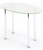 Glass dining table D-11-0 with tempered glass and chrome legs order